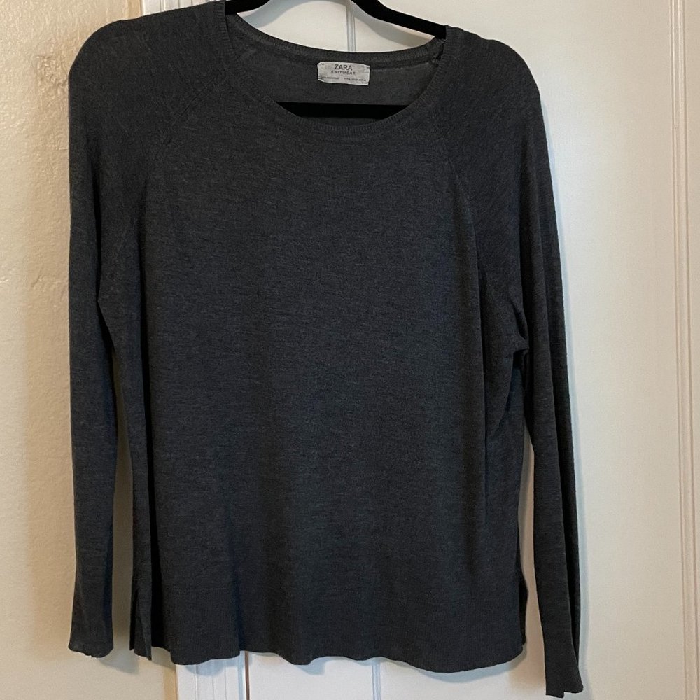 Zara Knitwear Gray Sweater (Size M)